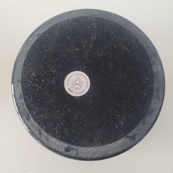 Vintage Siku Genuine Carved Soapstone Lidded Trinket Box - Eskimo Art Canada - Picture 7 of 7